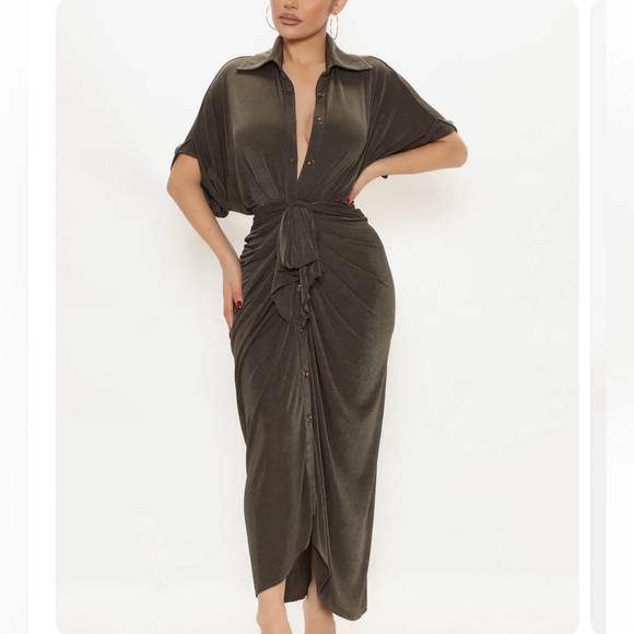 Elegant Green Maxi Dress fashion nova - Picture 1 of 7